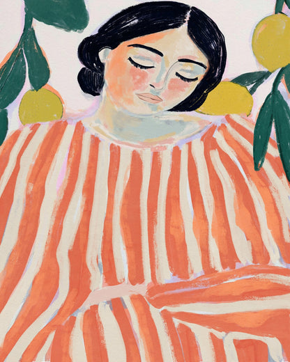 Striped Citrus Portrait