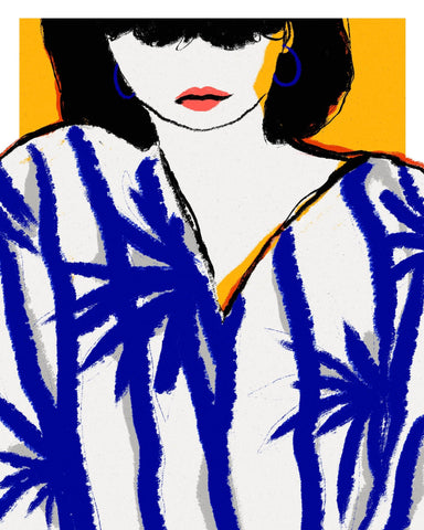 Blue Pattern Portrait
