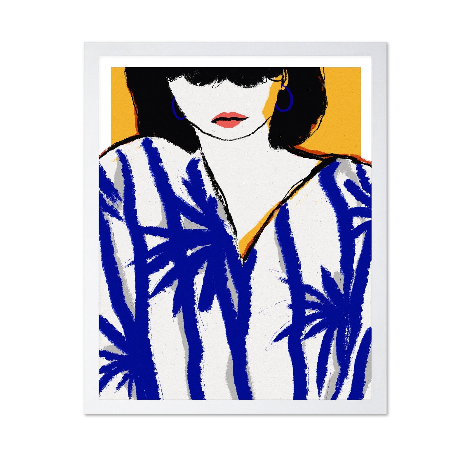 Blue Pattern Portrait