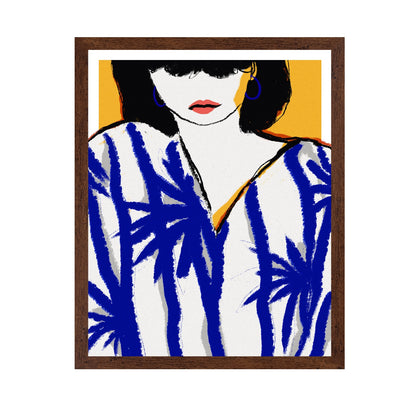 Blue Pattern Portrait