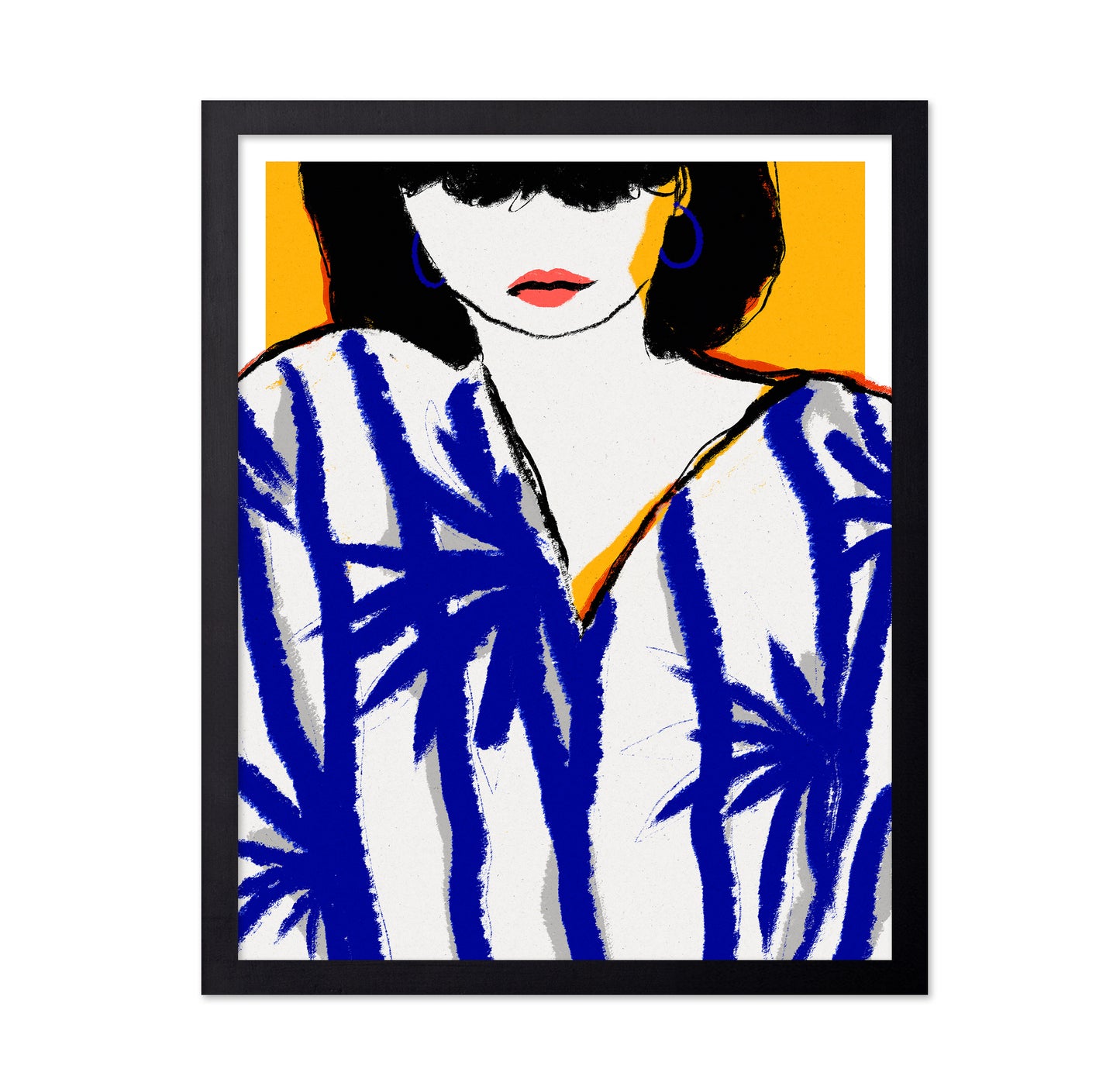 Blue Pattern Portrait