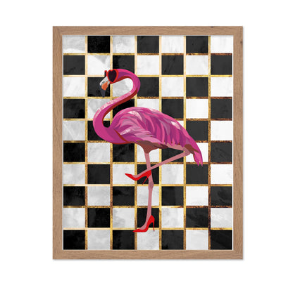 Chic Flamingo Grid