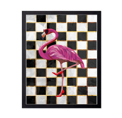 Chic Flamingo Grid