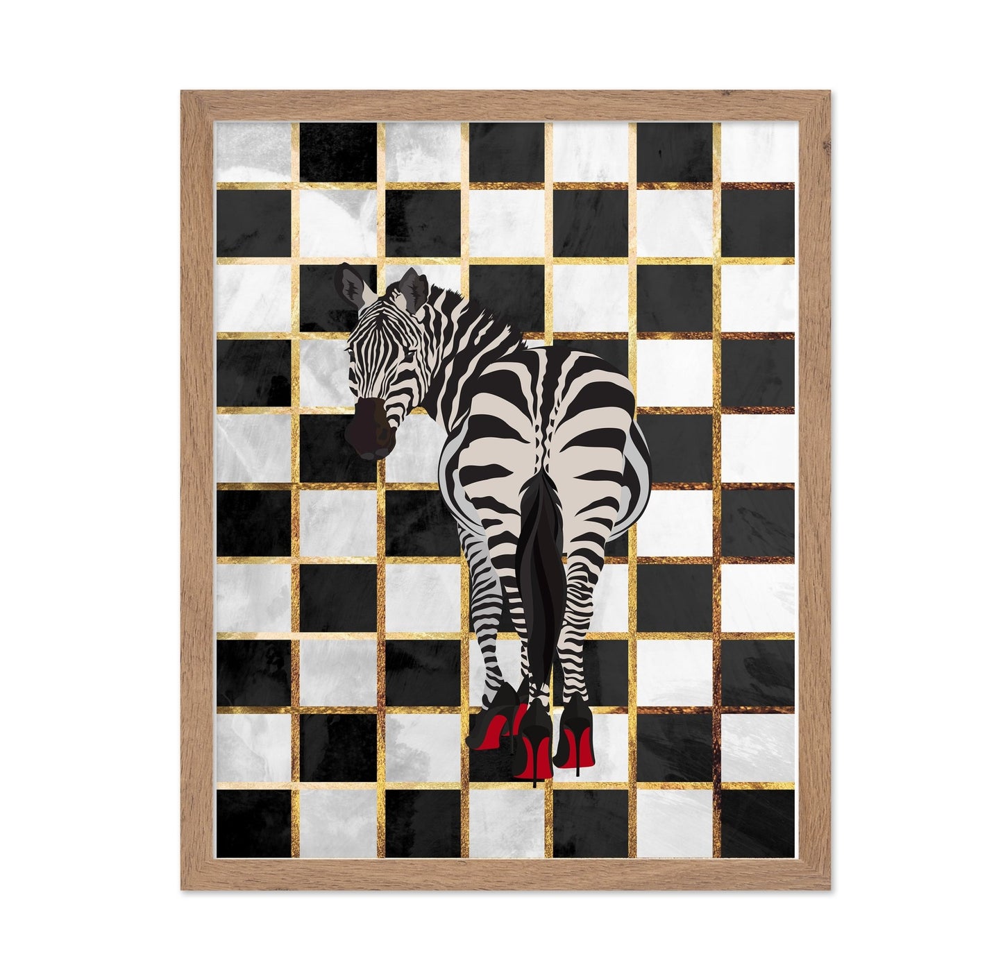 Zebra Gold Grid