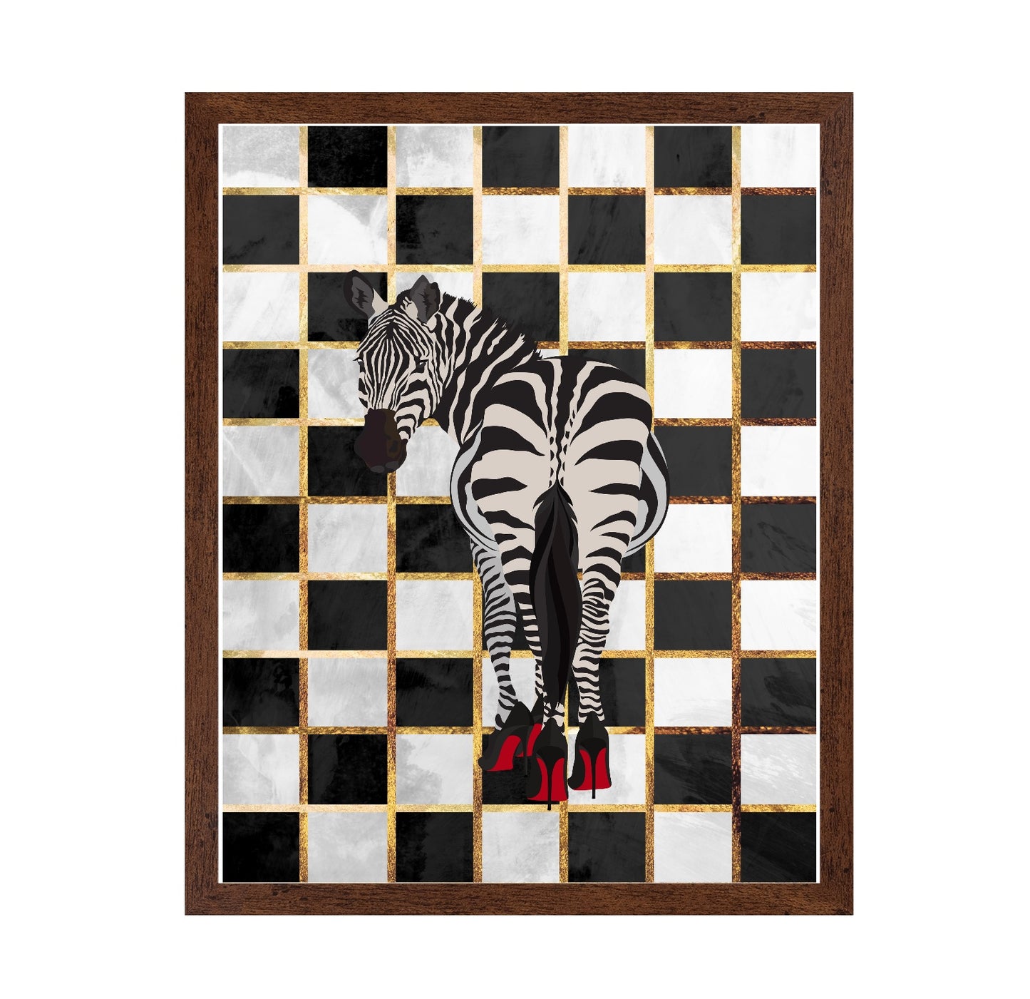 Zebra Gold Grid