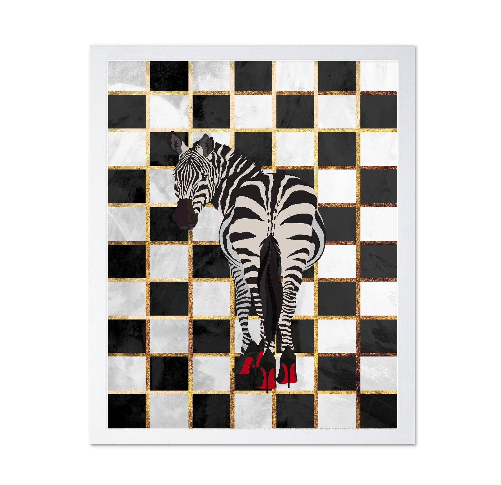 Zebra Gold Grid