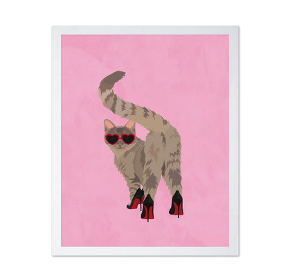 Cat Red Heels
