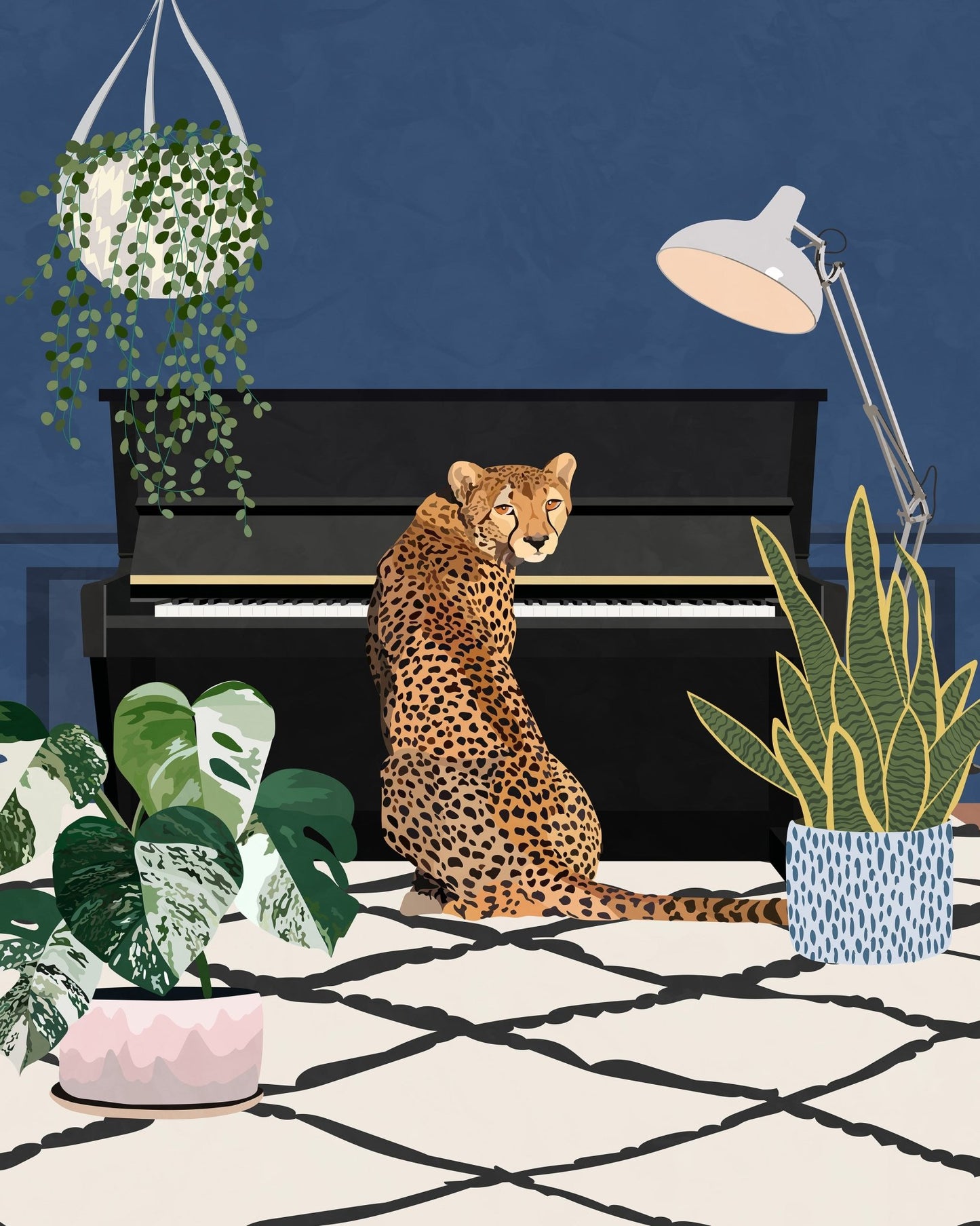 Leopard Piano Room