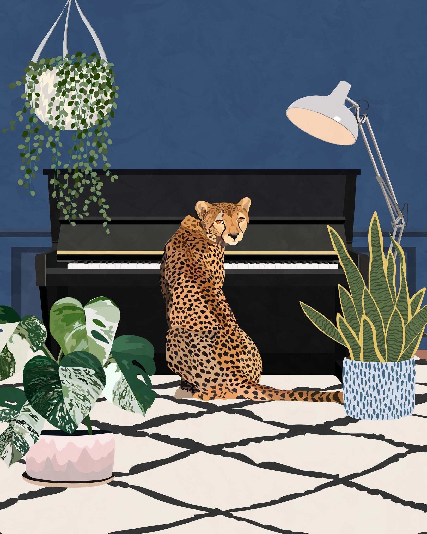 Leopard Piano Room