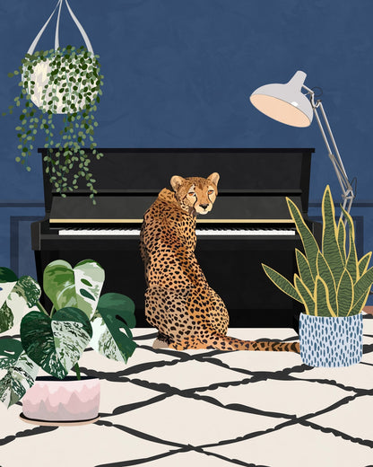 Leopard Piano Room