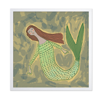 Green Mermaid Girl