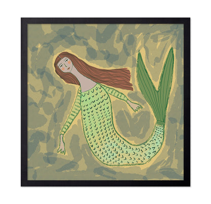 Green Mermaid Girl