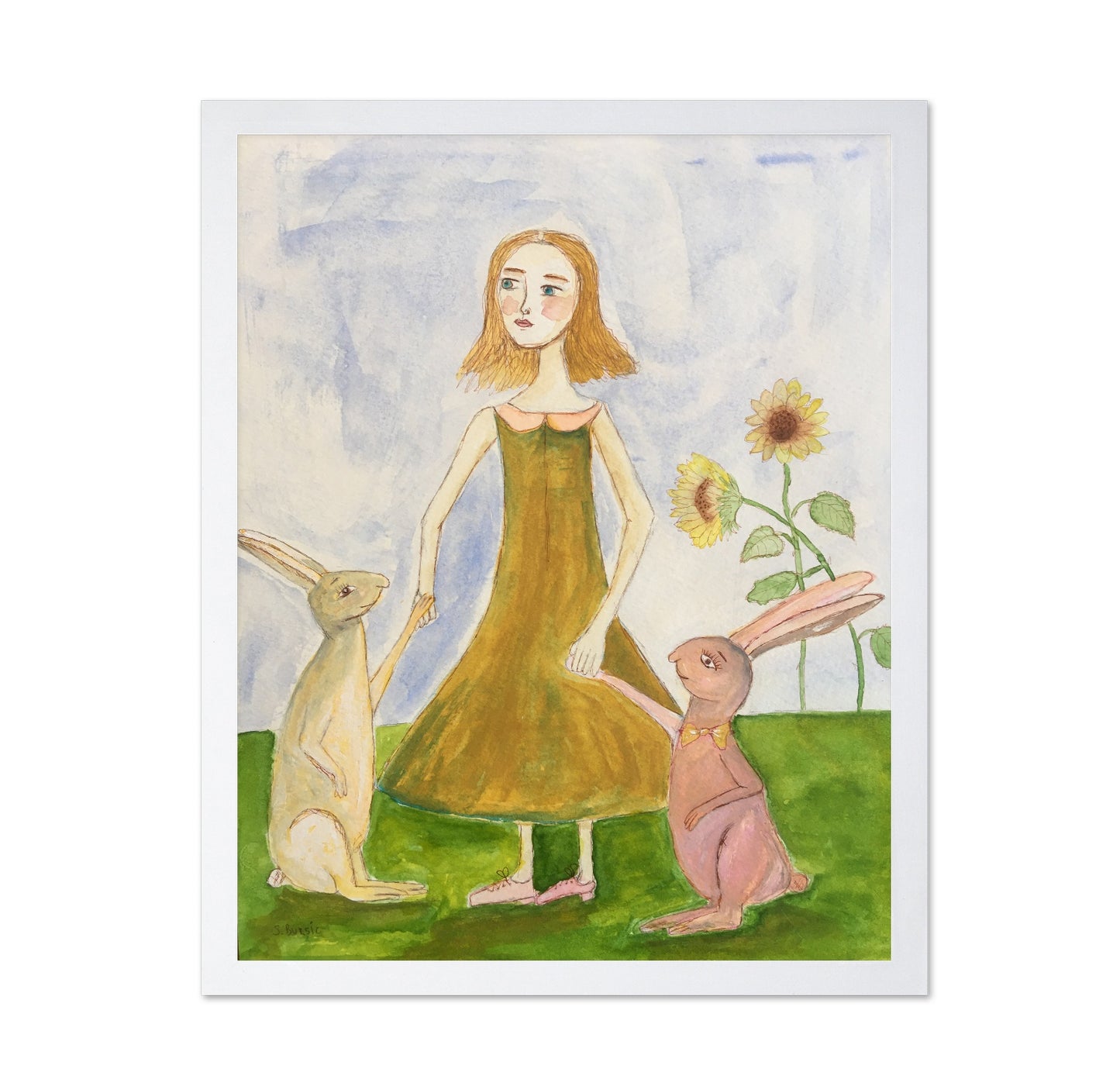 Girl With Rabbits