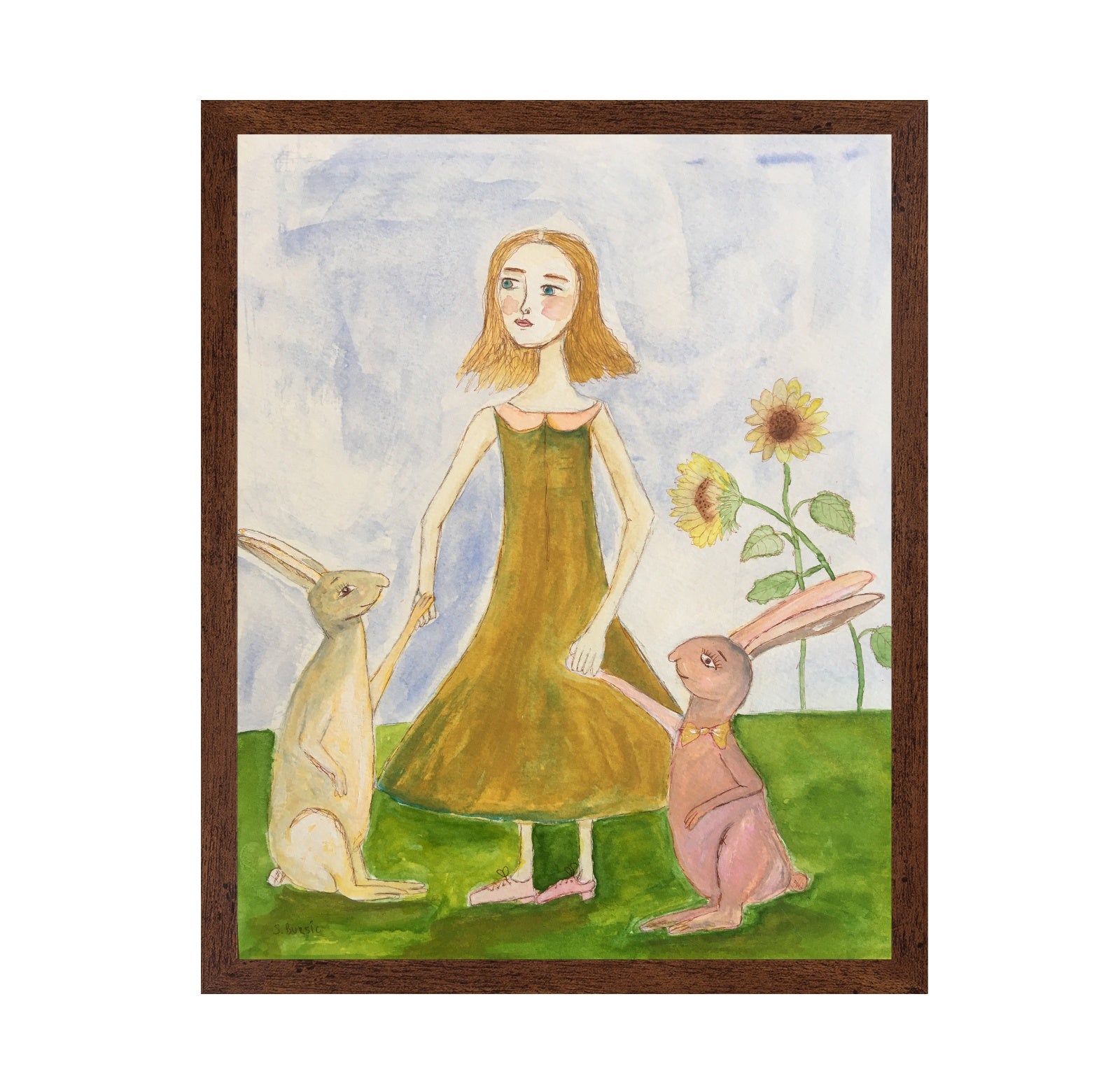 Girl With Rabbits