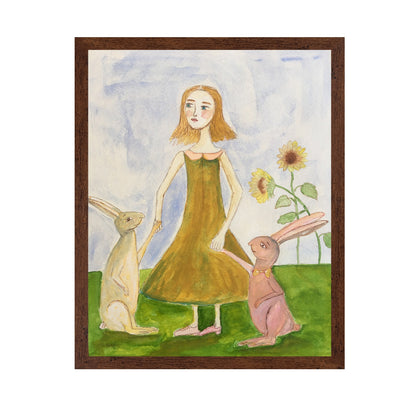 Girl With Rabbits
