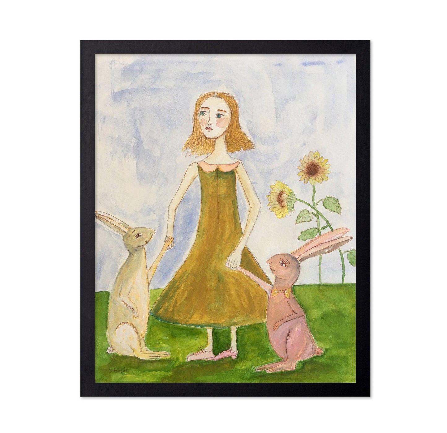 Girl With Rabbits