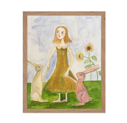 Girl With Rabbits
