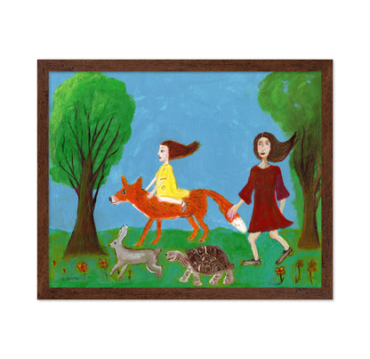 Girl Riding Fox