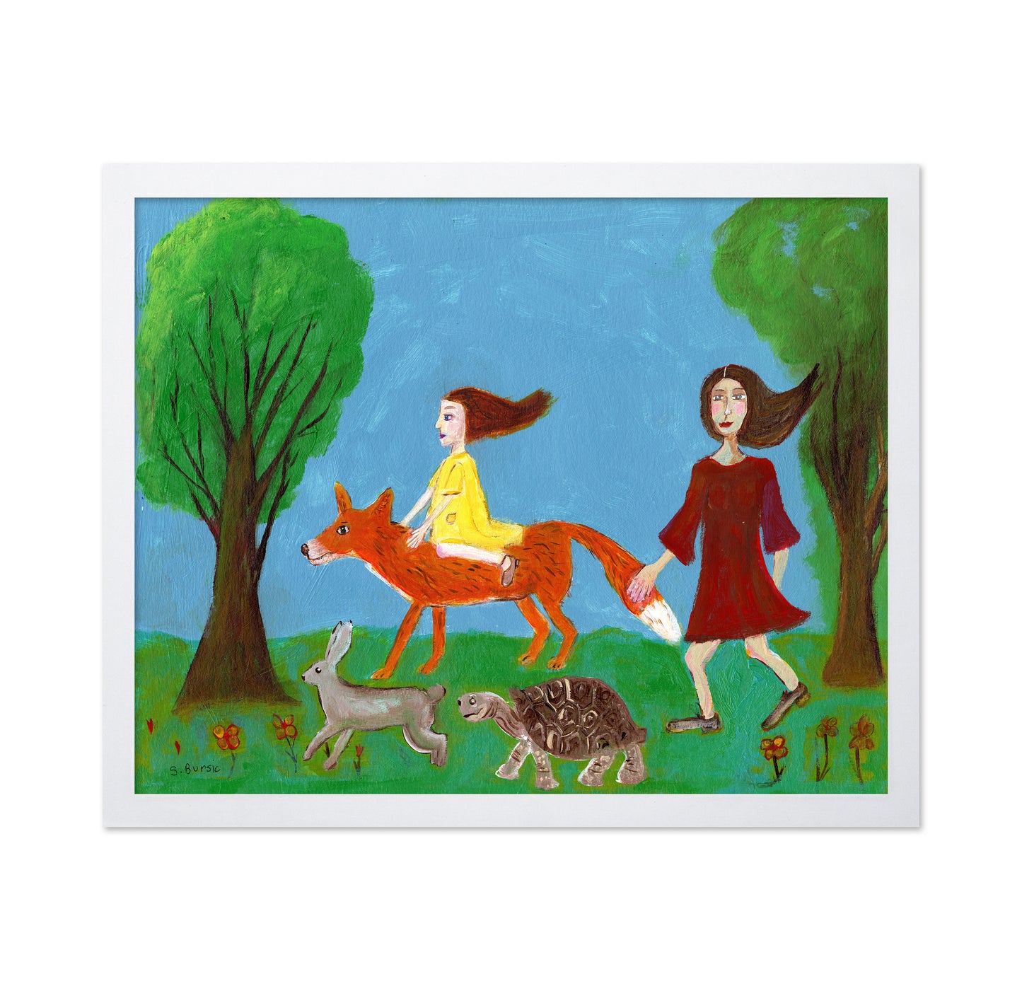 Girl Riding Fox