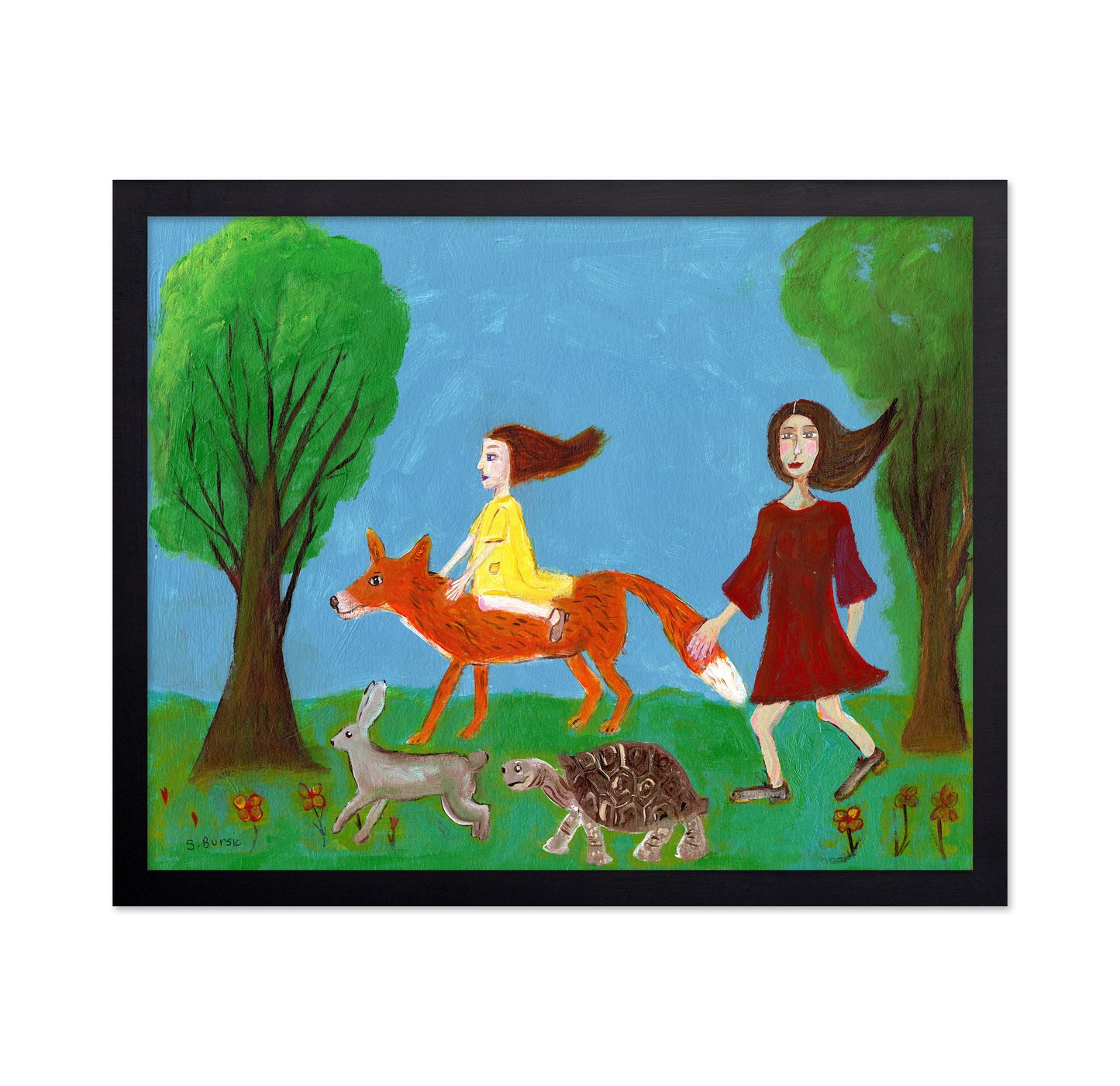 Girl Riding Fox