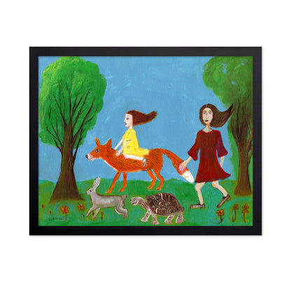 Girl Riding Fox