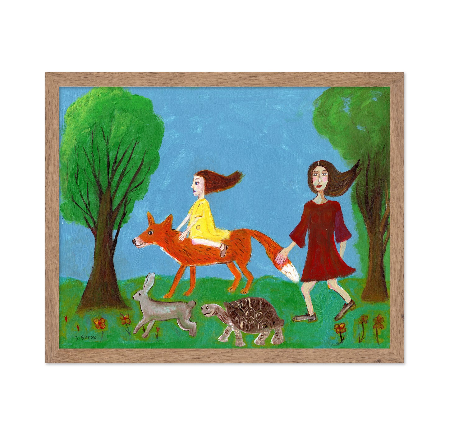 Girl Riding Fox