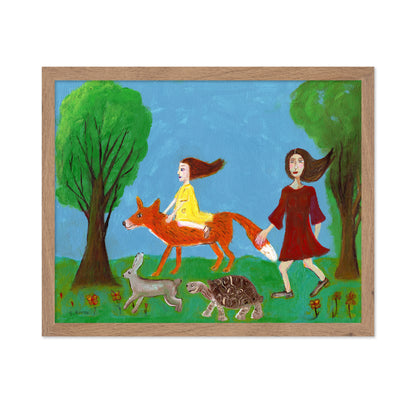 Girl Riding Fox
