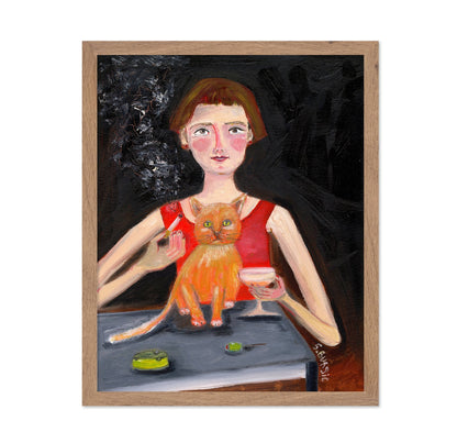 Woman With Cat No2