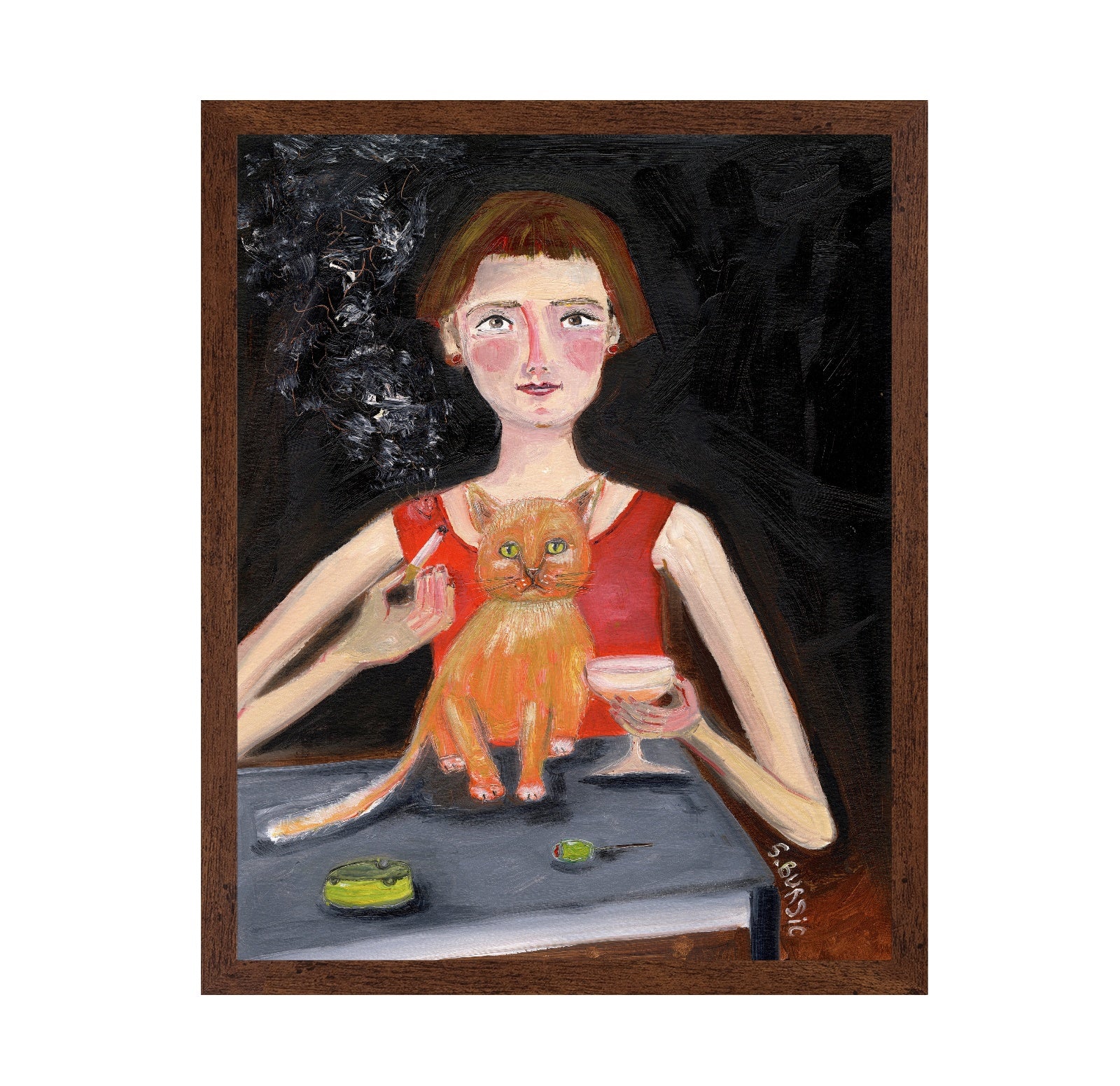 Woman With Cat No2