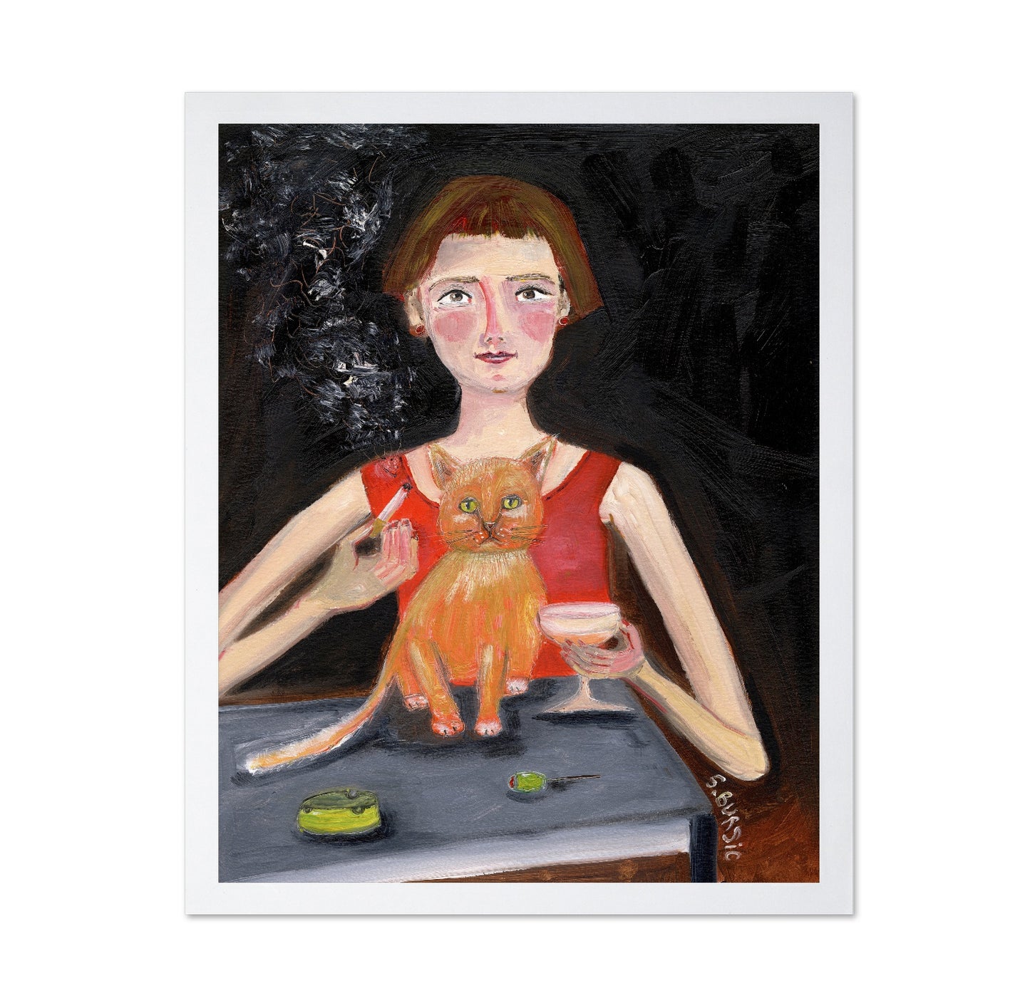 Woman With Cat No2