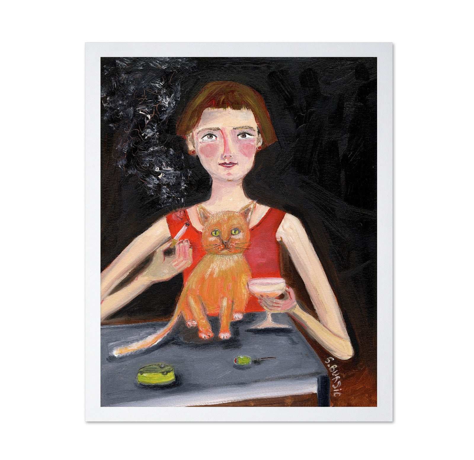 Woman With Cat No2