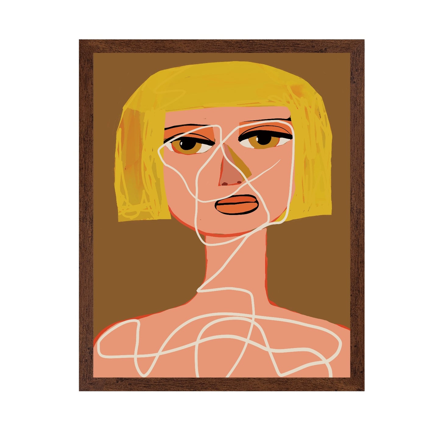 Blonde Line Portrait