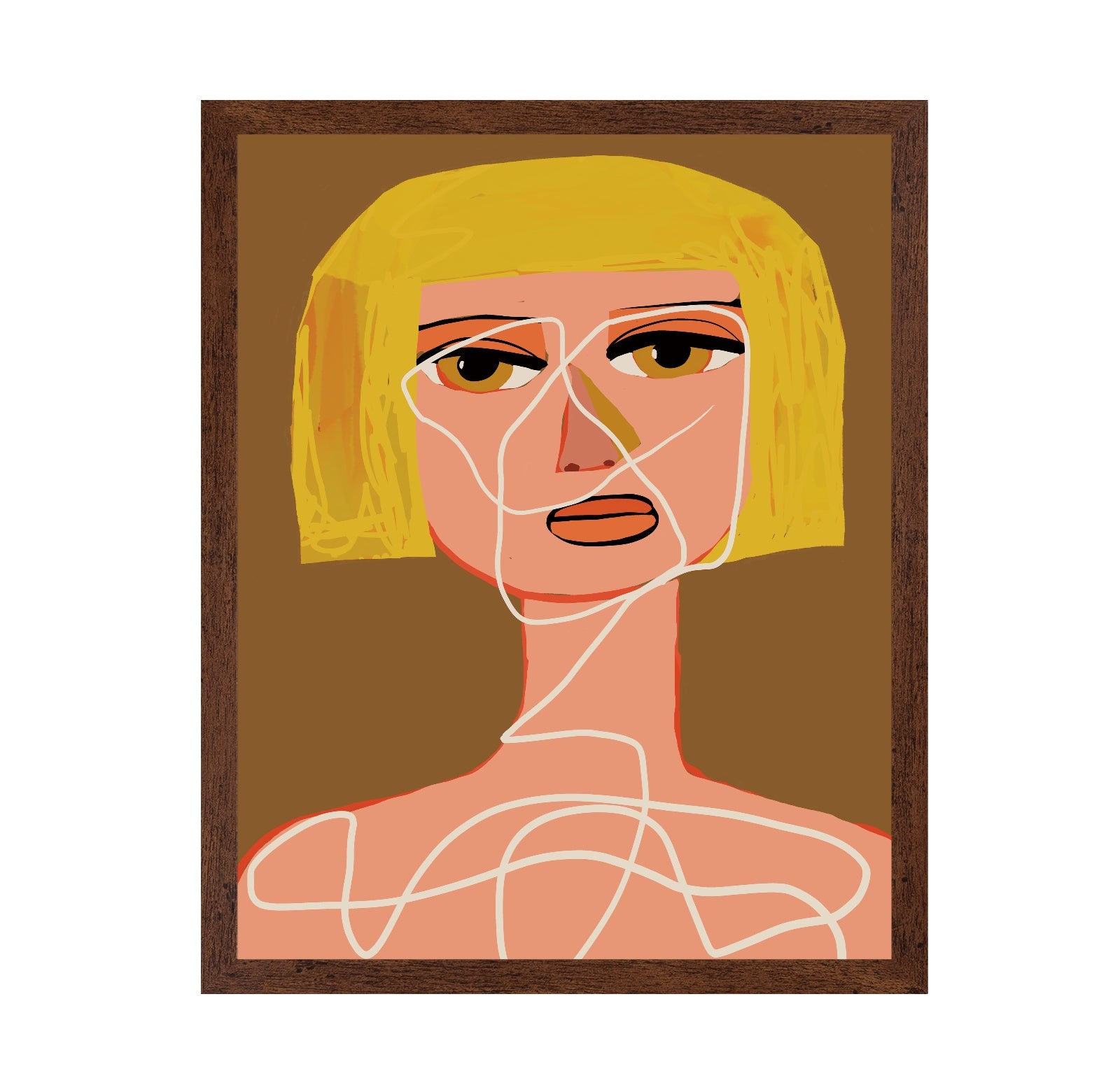 Blonde Line Portrait