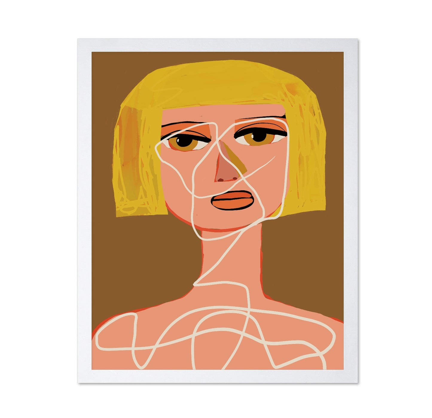 Blonde Line Portrait