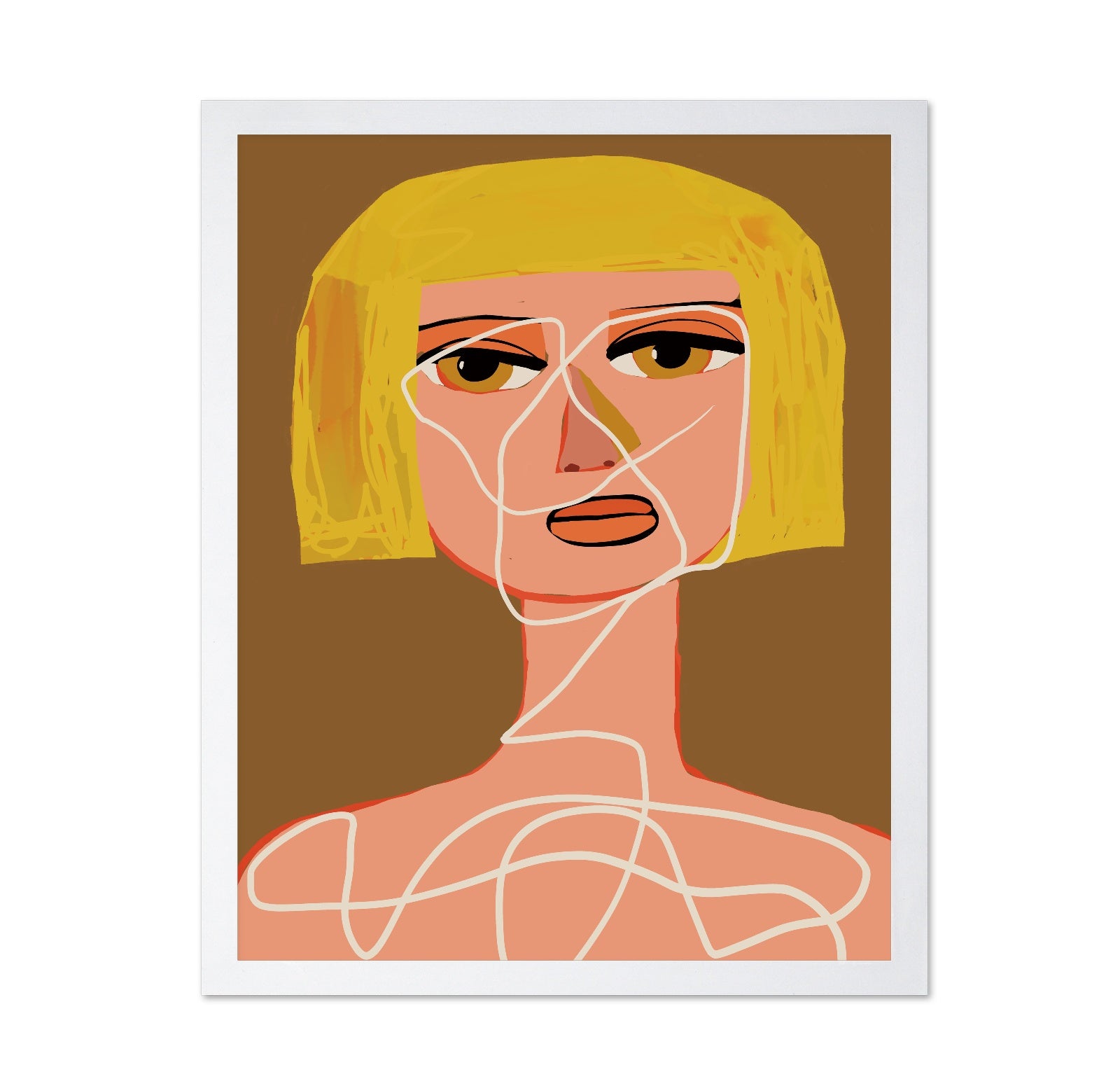 Blonde Line Portrait