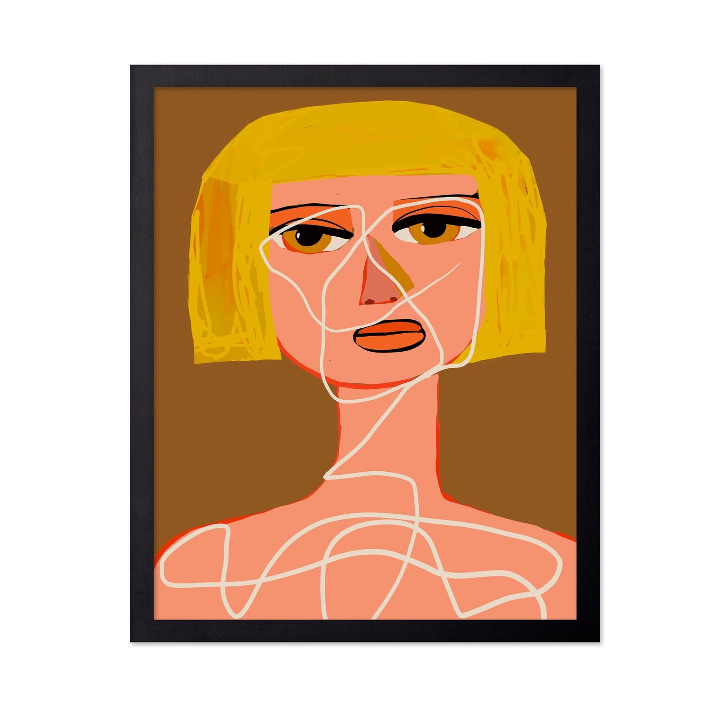 Blonde Line Portrait