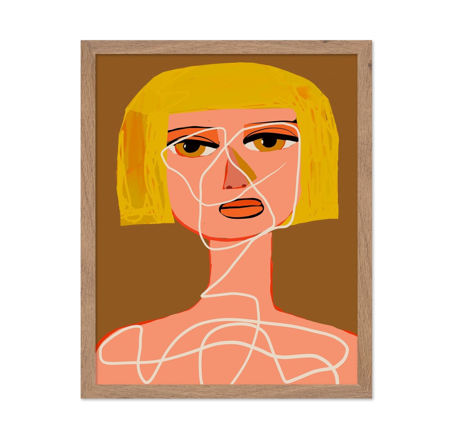 Blonde Line Portrait