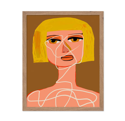 Blonde Line Portrait