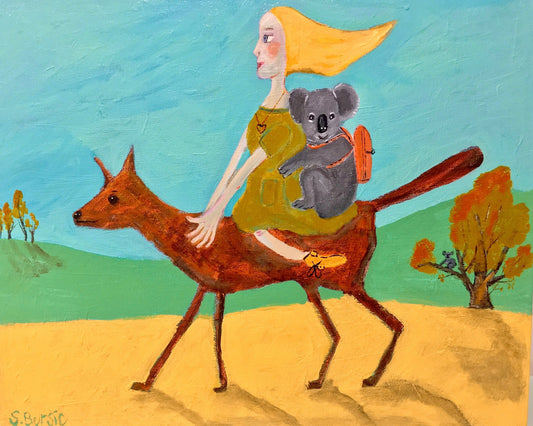 Girl Riding Deer