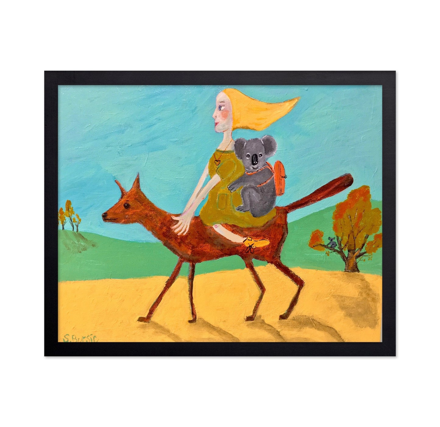Girl Riding Deer