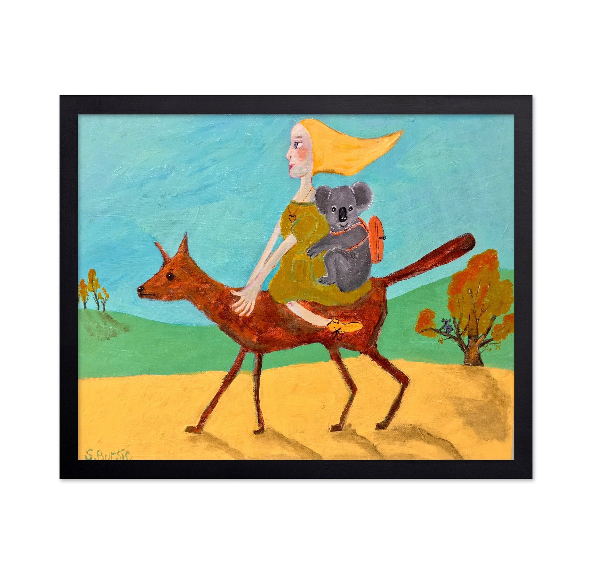 Girl Riding Deer