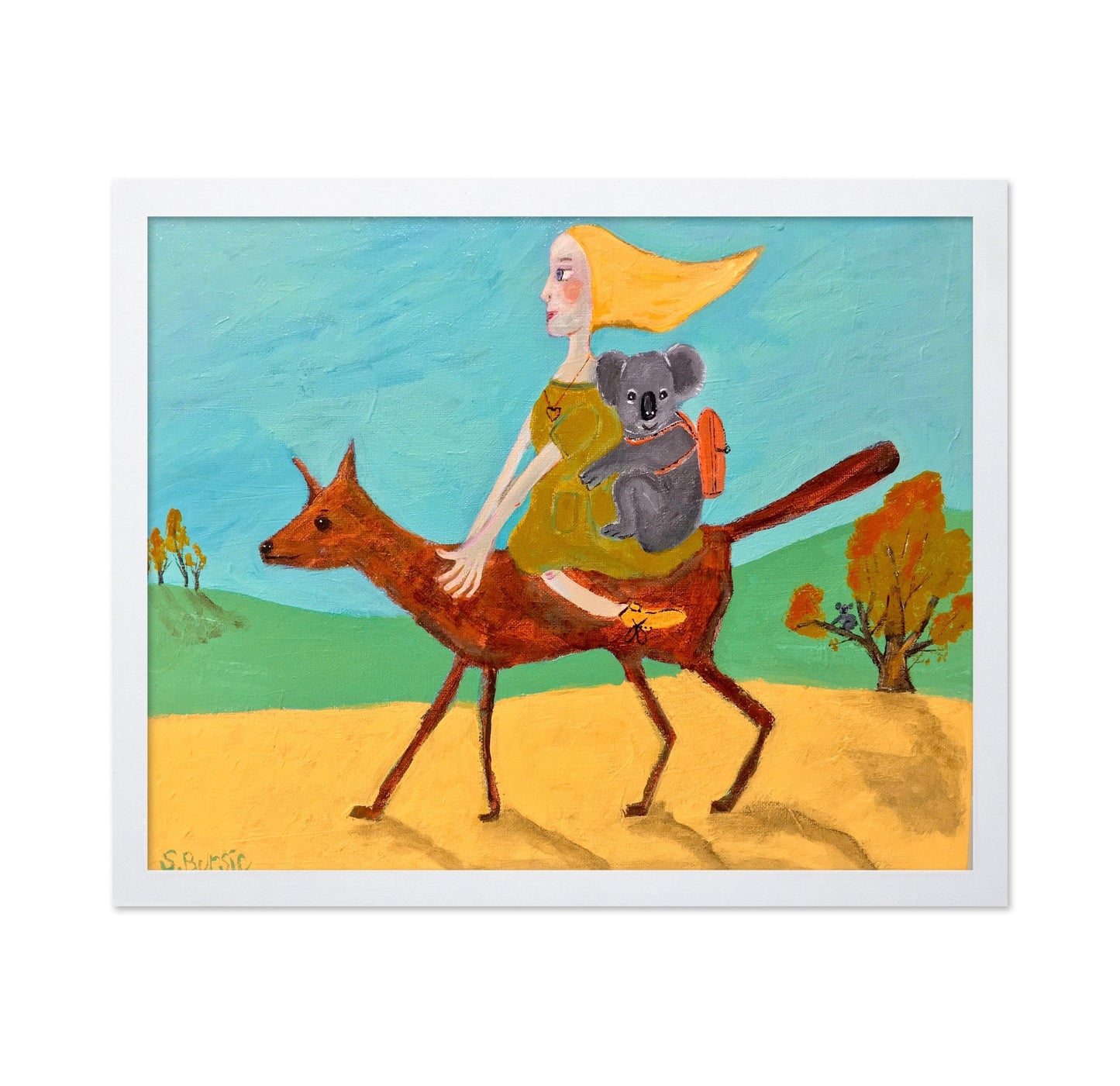 Girl Riding Deer