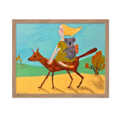 Girl Riding Deer