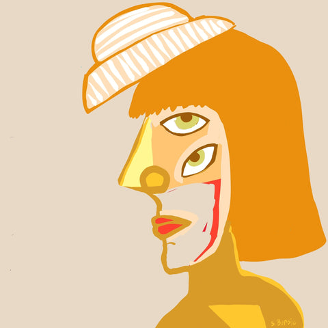 Abstract Orange Portrait