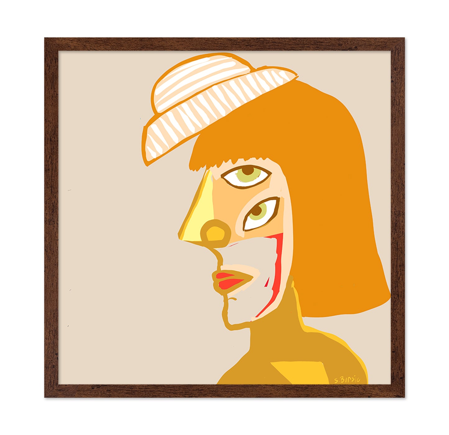 Abstract Orange Portrait