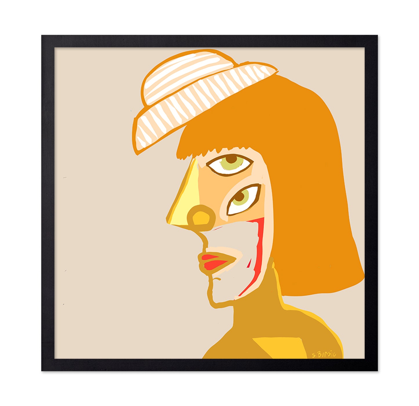 Abstract Orange Portrait