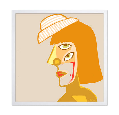 Abstract Orange Portrait