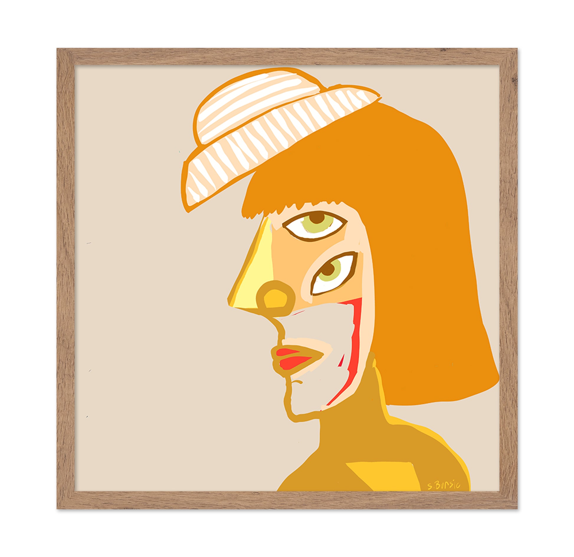 Abstract Orange Portrait