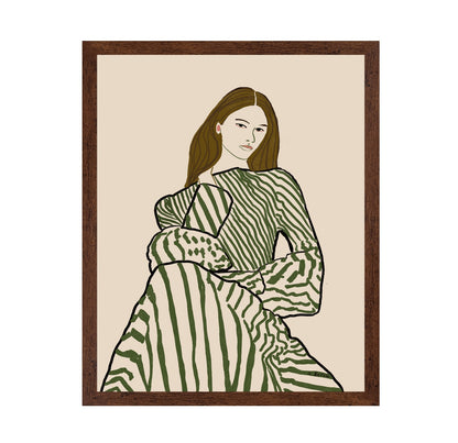 Striped Fashion Woman