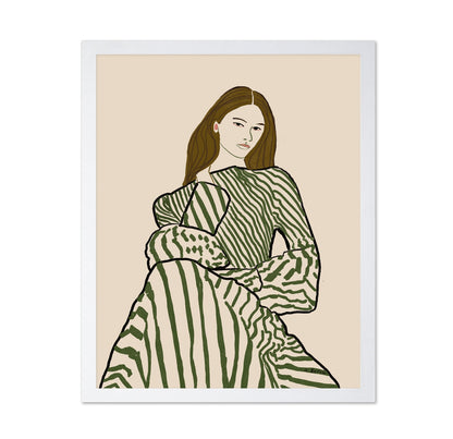 Striped Fashion Woman
